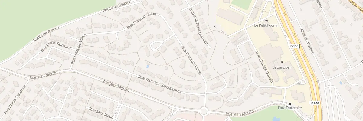 Plan du 13 Rue Francois Villon à Aurillac
