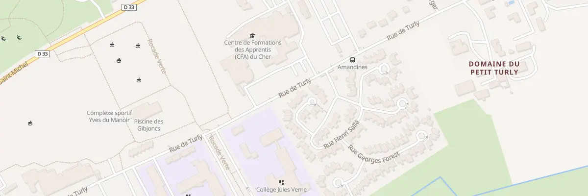 Plan du 9 All des Amandines à Bourges