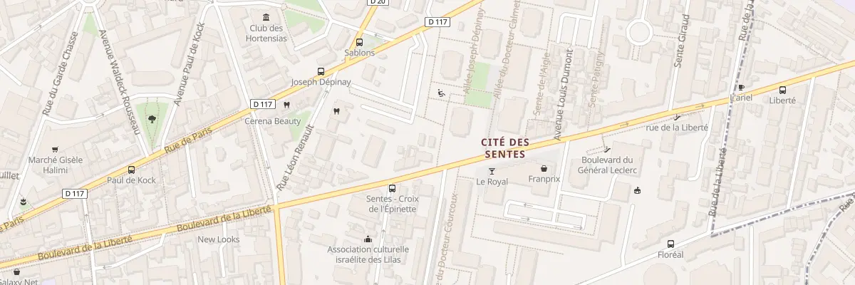 Plan du 25 Bd Gen Leclerc de Hauteclocqu aux Lilas