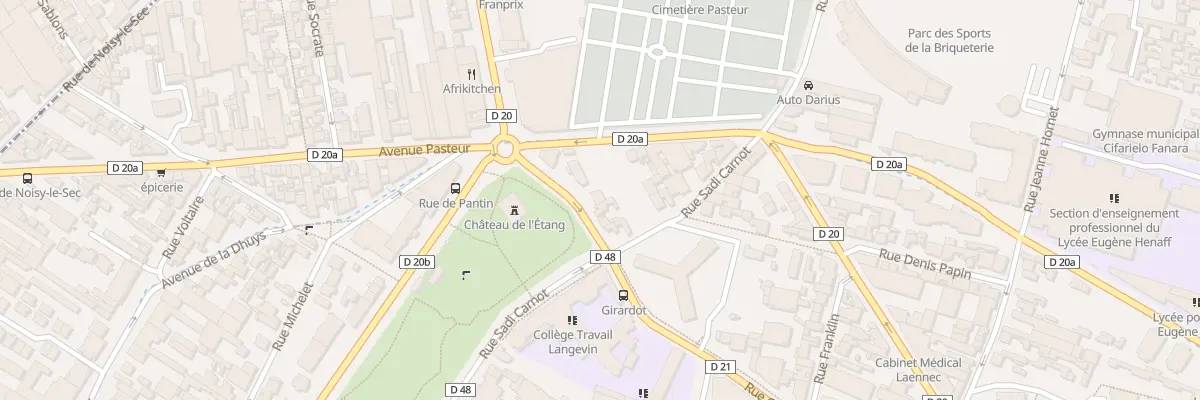 Plan du 8 Rue François Mitterrand à Bagnolet