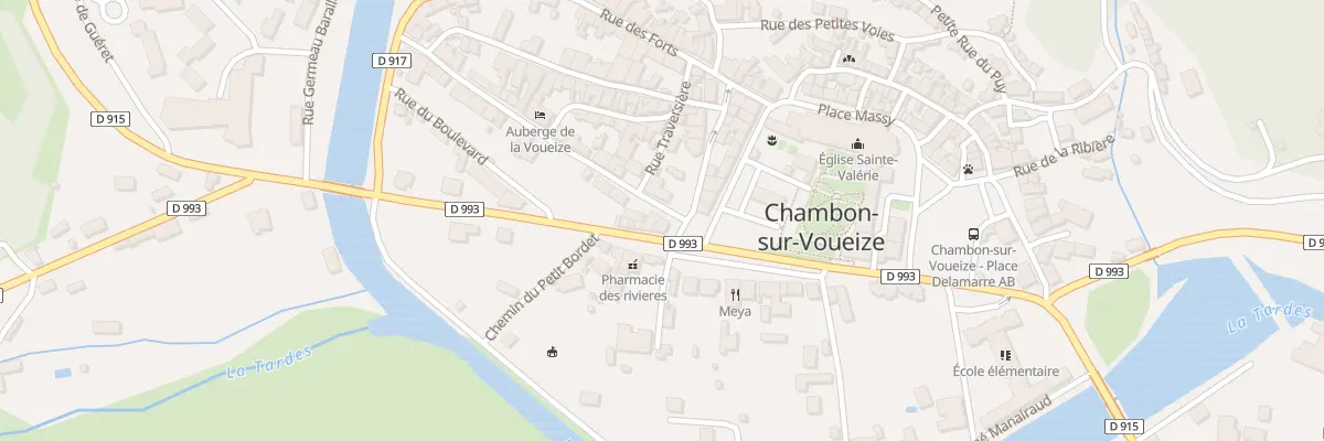 Plan du 10 Av Georges Clémenceau à Chambon-sur-Voueize