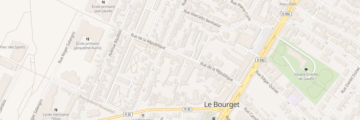 Plan du 21 Rue de la République au Bourget