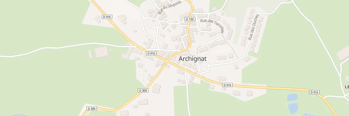 Plan du 2 Rte de Chambérat à Archignat