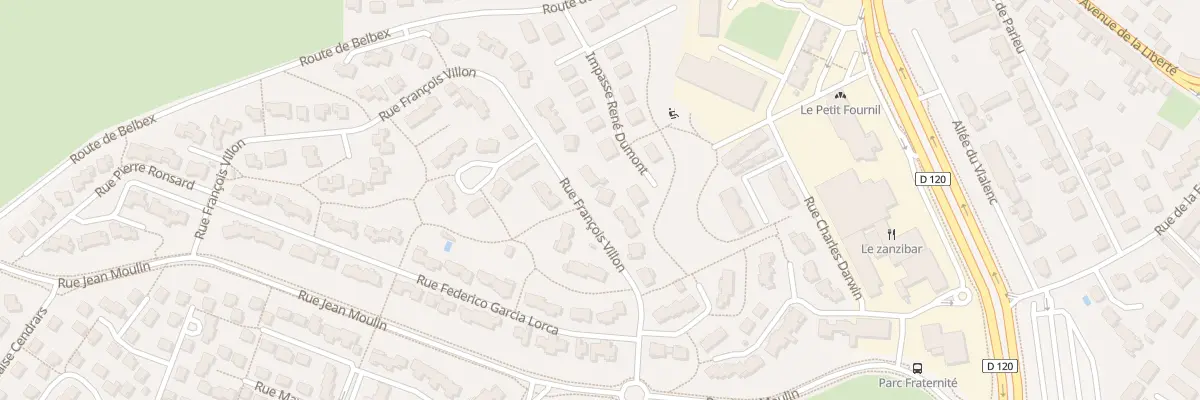 Plan du 10 Rue Francois Villon à Aurillac