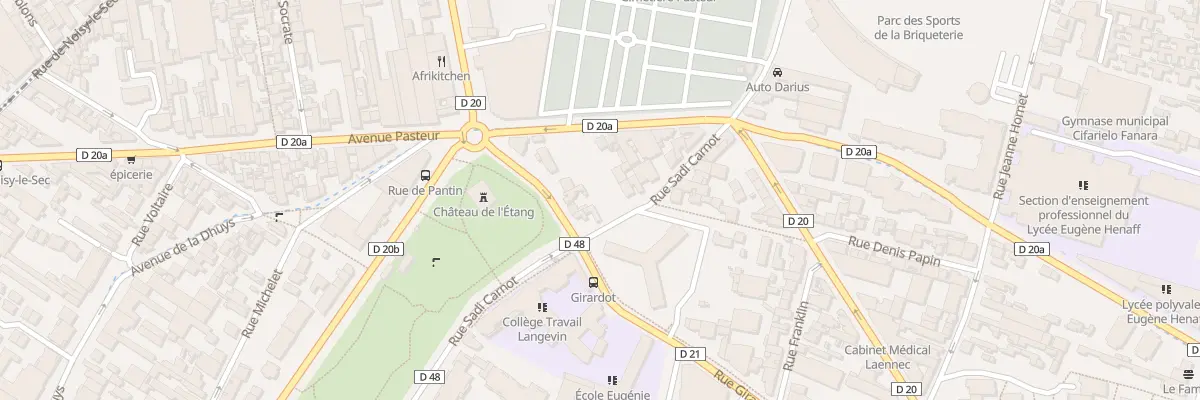 Plan du 185 Rue Sadi Carnot à Bagnolet