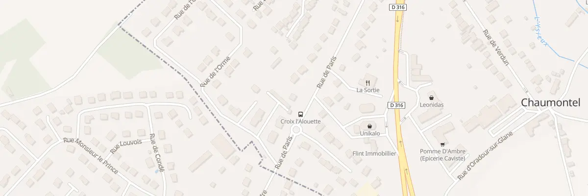 Plan du 74 Rue de Paris à Chaumontel
