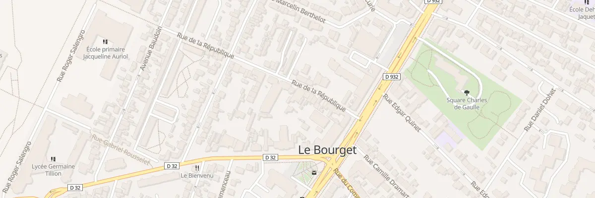 Plan du 11 Rue de la République au Bourget