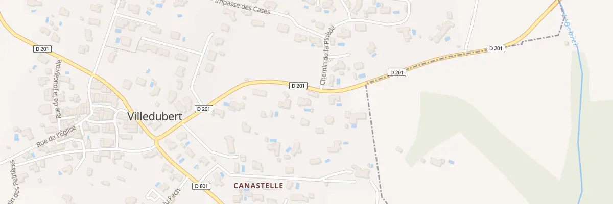 Plan du 14 Chemin d’Orbiel à Villedubert