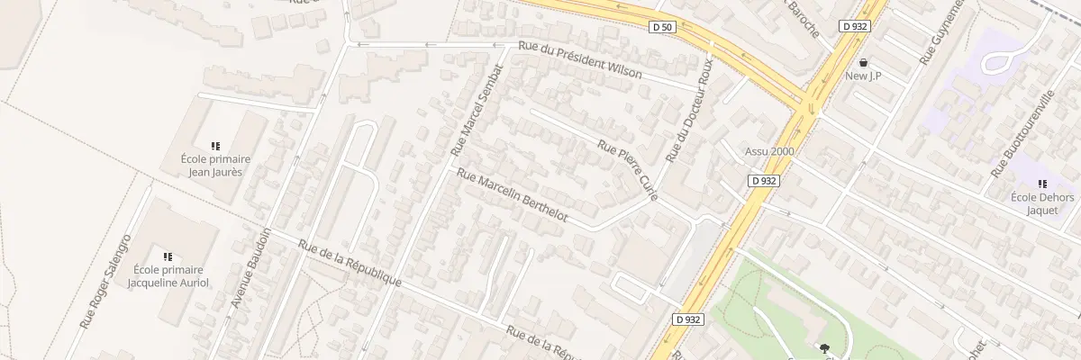 Plan du 18 Rue Marcelin Berthelot au Bourget