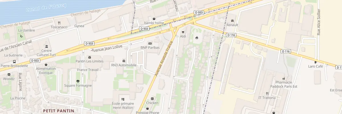 Plan du 5 Av Anatole France à Pantin