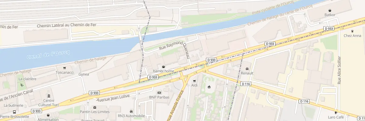 Plan du 7 Rue de Paris à Bobigny