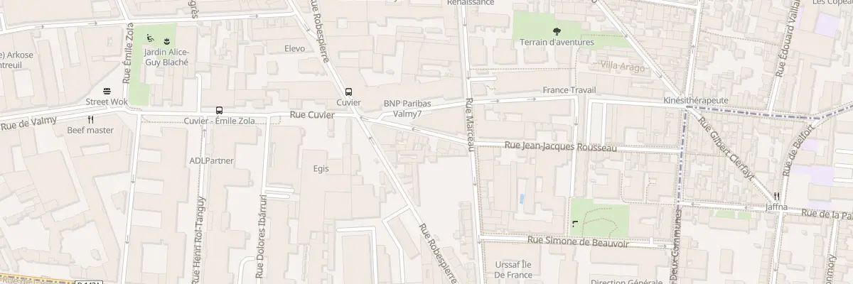 Plan du 7 Rue Cuvier à Montreuil