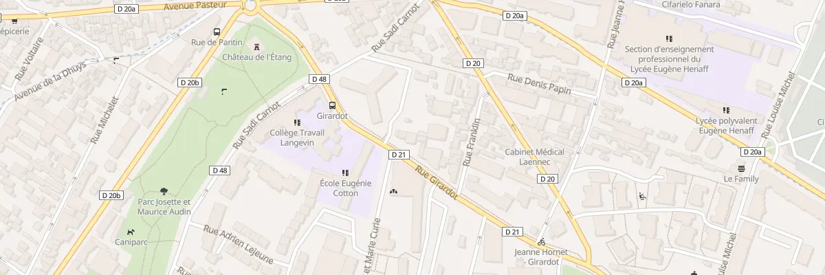 Plan du 25 Rue Girardot à Bagnolet