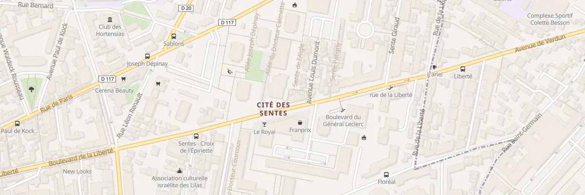 Plan du 53 Bd Gen Leclerc de Hauteclocqu aux Lilas