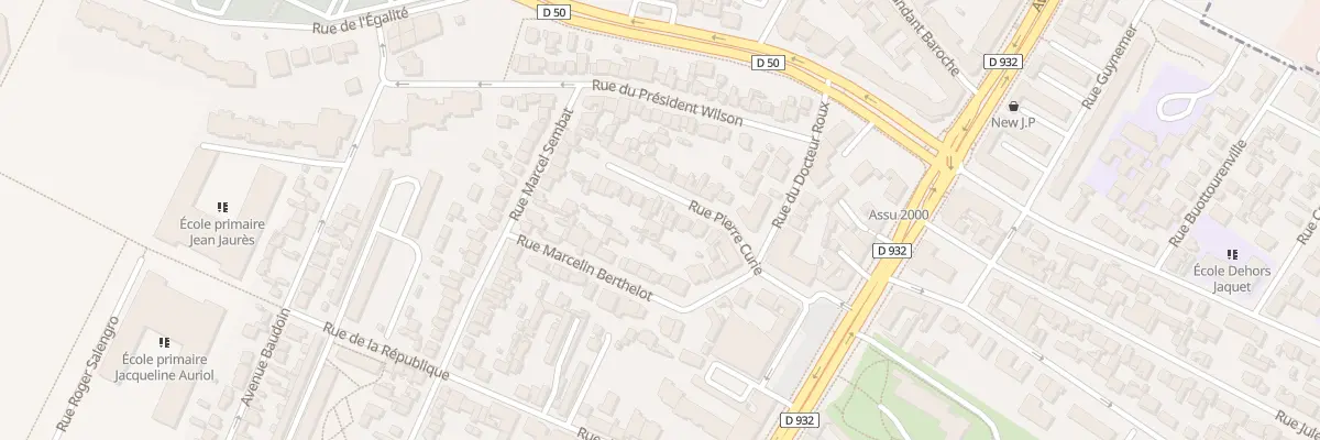 Plan du 13 Rue Pierre Curie au Bourget