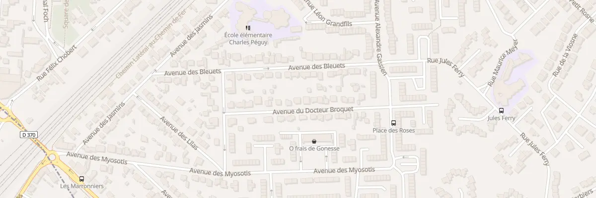 Plan du 13 Av du Docteur Broquet à Gonesse