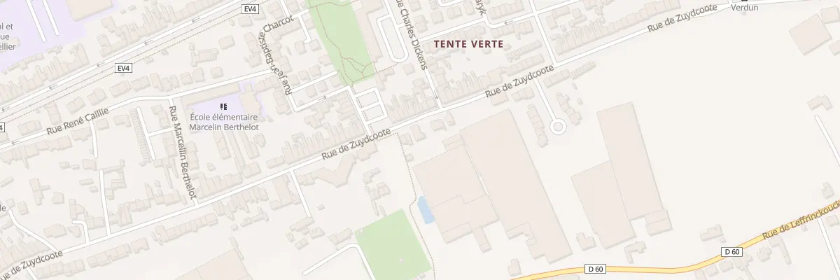 Plan du 490 Rue de Zuydcoote à Dunkerque