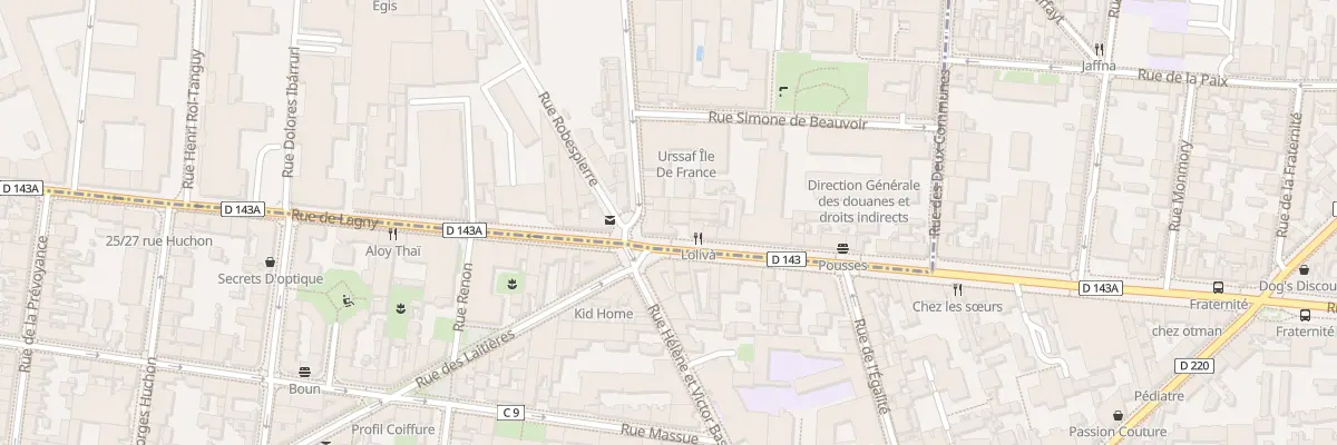 Plan du 34B Rue de Lagny à Montreuil