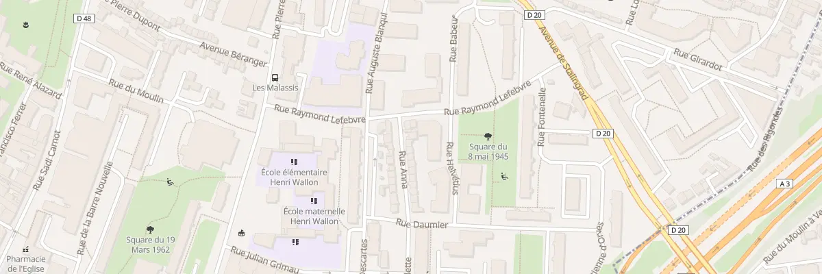 Plan du 3 Rue Anna à Bagnolet