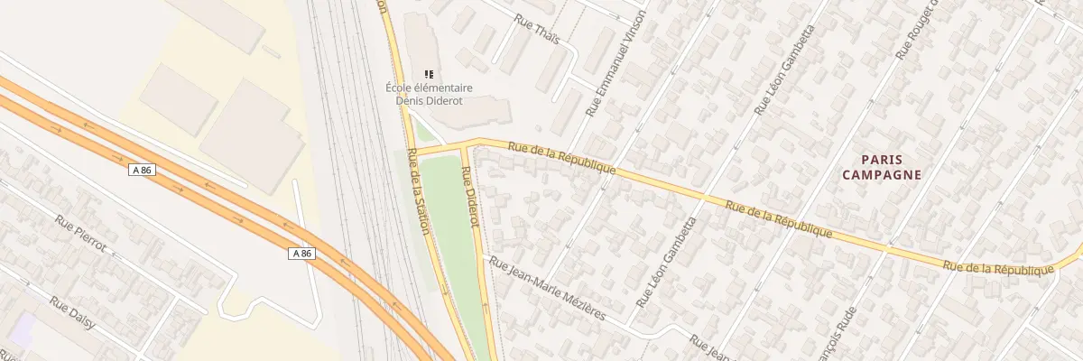 Plan du 233 Rue De La Republique à Drancy