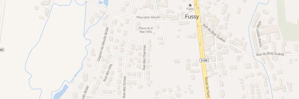 Plan du 1 Rue des Charmes à Fussy