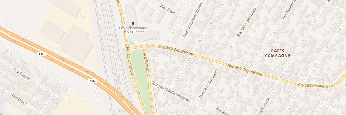 Plan du 231 Rue De La Republique à Drancy