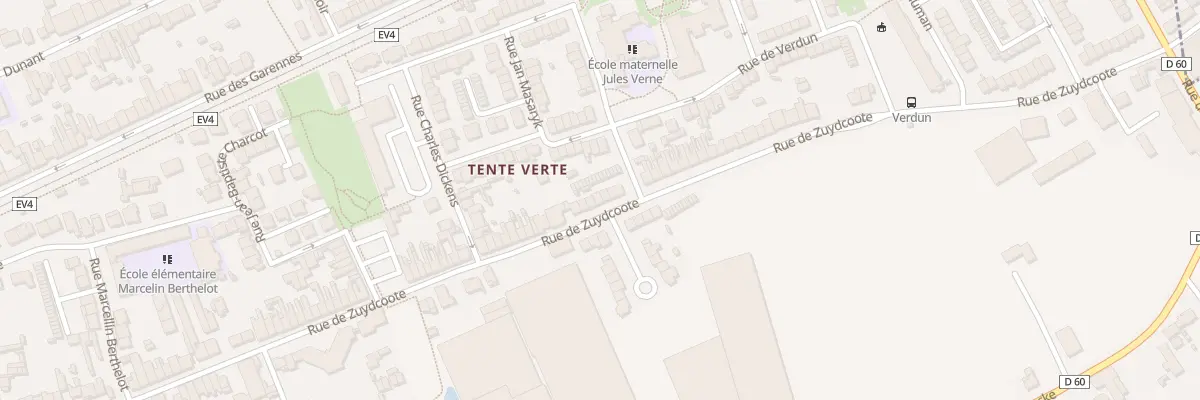 Plan du 621 Rue de Zuydcoote à Dunkerque