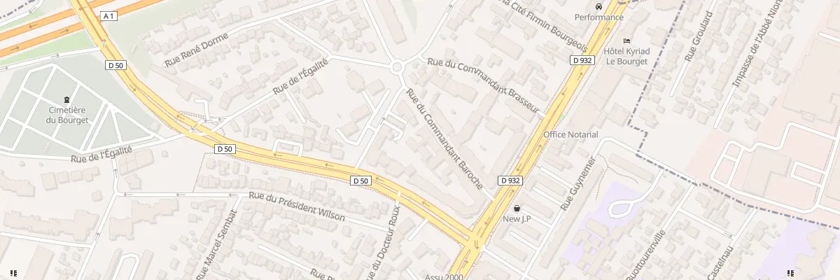 Plan du 11 Rue du Cdt Ernest Baroche au Bourget
