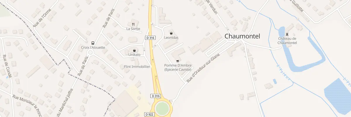 Plan du 1 All de la Poire Bezy de Chaumo à Chaumontel