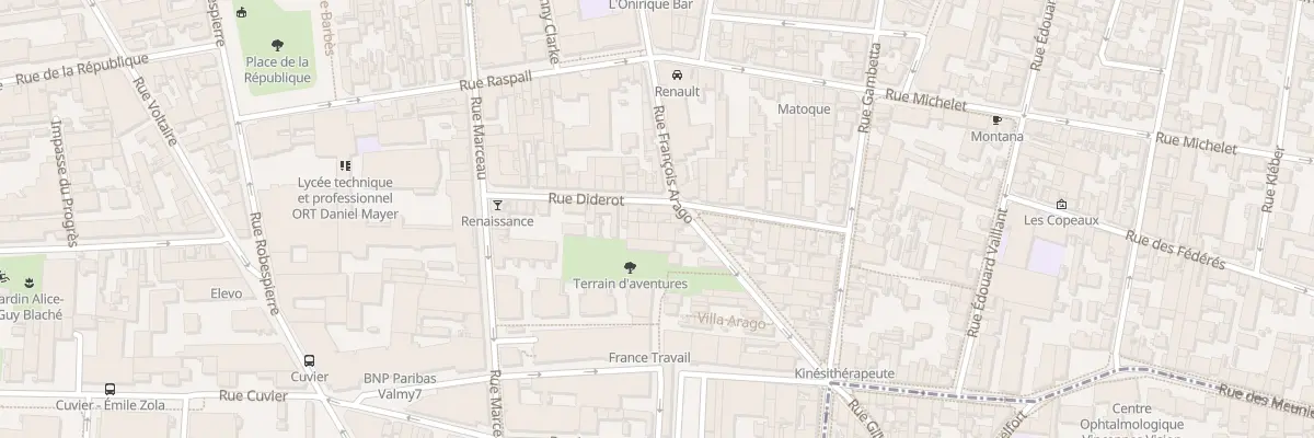 Plan du 84 Rue Francois Arago à Montreuil