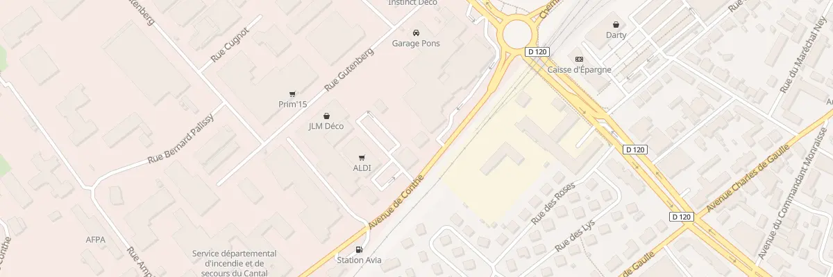 Plan du 64 Av de Conthe à Aurillac