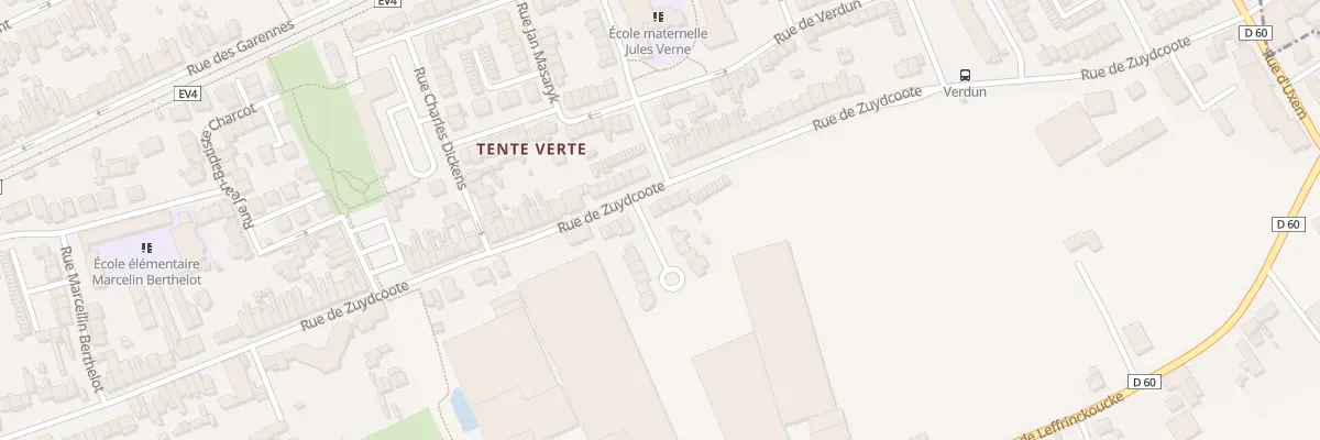 Plan du 636 Rue de Zuydcoote à Dunkerque