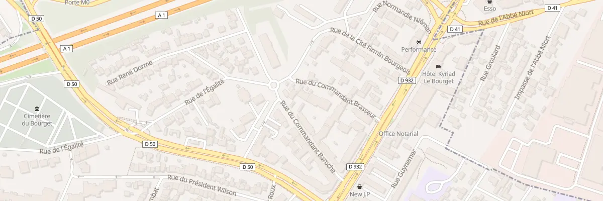 Plan du 8 Rue du Cdt Ernest Baroche au Bourget