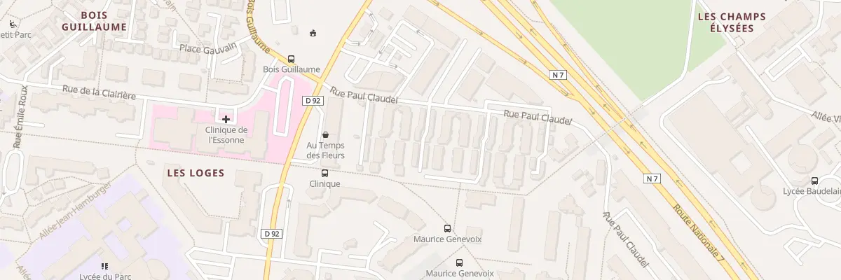 Plan du 33K Rue Paul Claudel à Évry-Courcouronnes