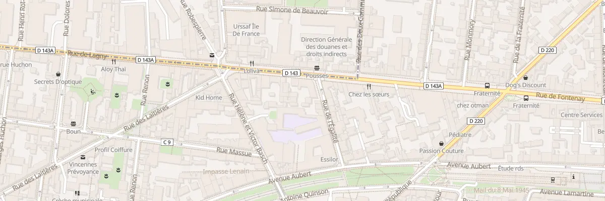 Plan du 9 Rue de l’Egalité à Vincennes