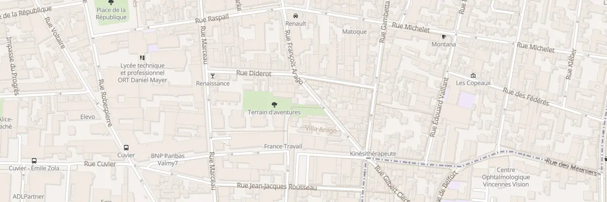 Plan du 90 Rue Francois Arago à Montreuil