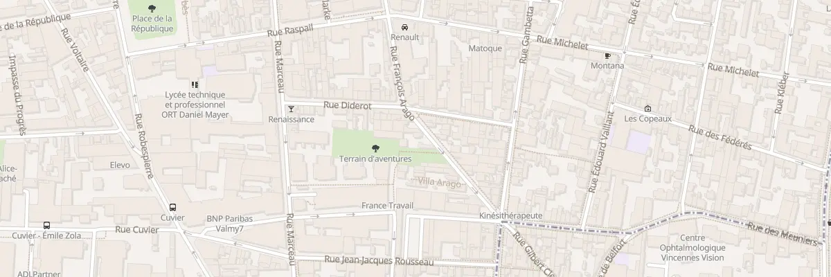 Plan du 88 Rue Francois Arago à Montreuil