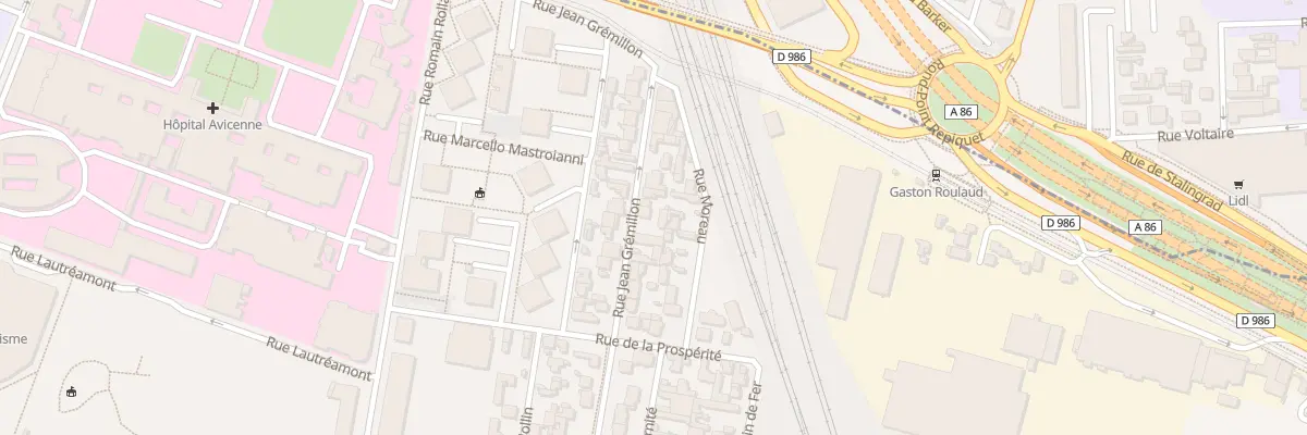 Plan du 15 Rue Jean Grémillon à Bobigny
