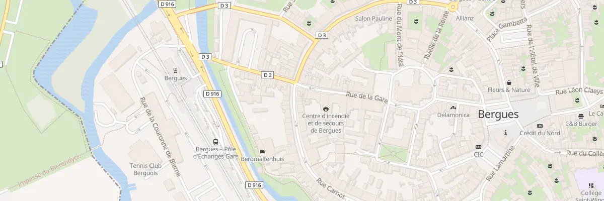 Plan du 8 Rue Carnot à Bergues