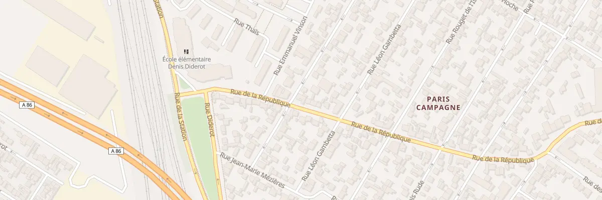 Plan du 232 Rue De La Republique à Drancy