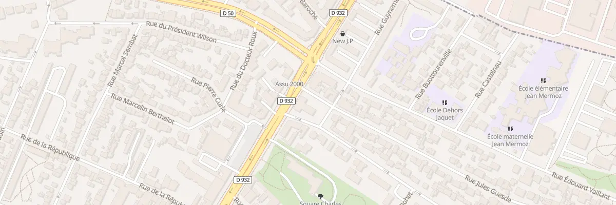 Plan du 1 Rue Albert Thomas au Bourget