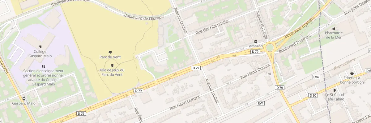 Plan du 595 Bd de la Republique Mitterran à Dunkerque