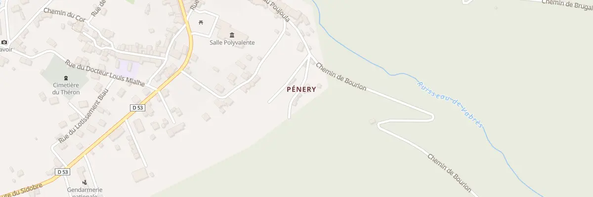 Plan du 9 Rue Penery à Vabre