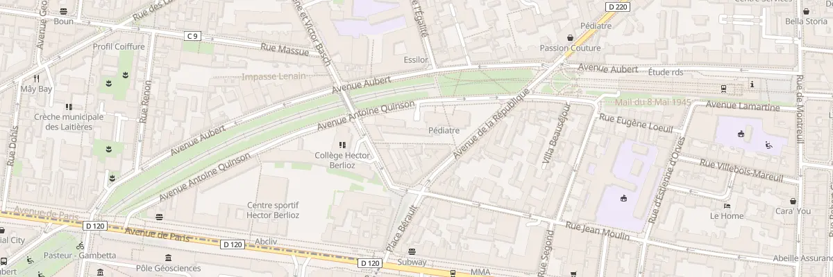 Plan du 11 Av de la République à Vincennes