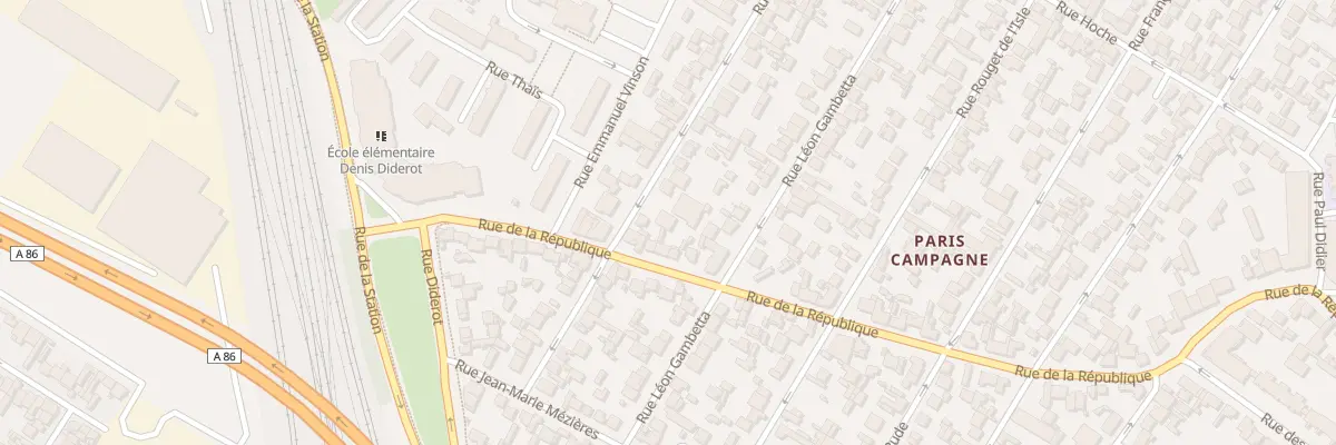 Plan du 93 Rue Edouard Vaillant à Drancy