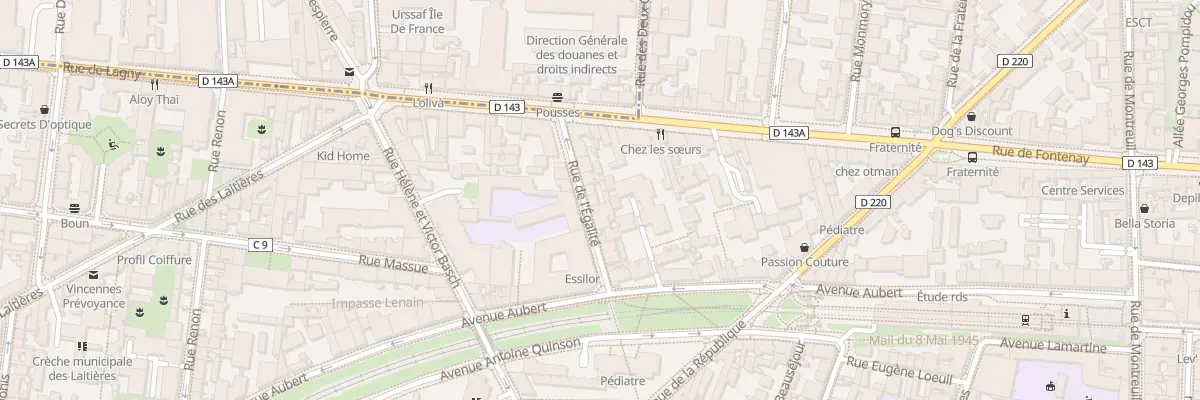 Plan du 8 Rue de l’Egalité à Vincennes