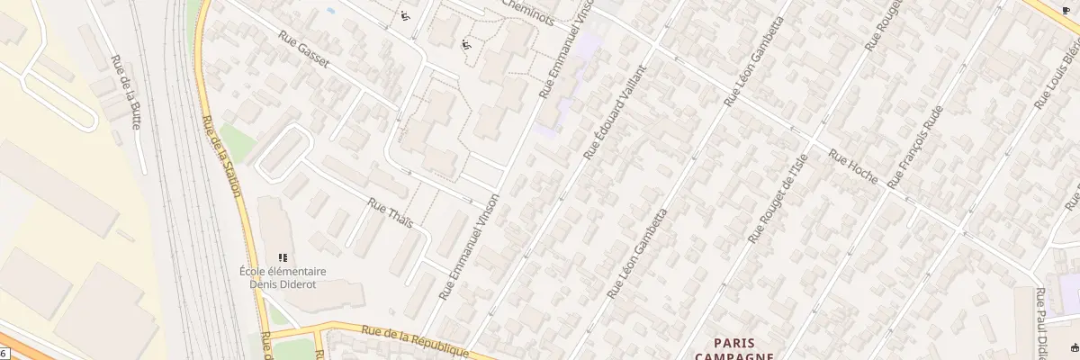 Plan du 72 Rue Edouard Vaillant à Drancy