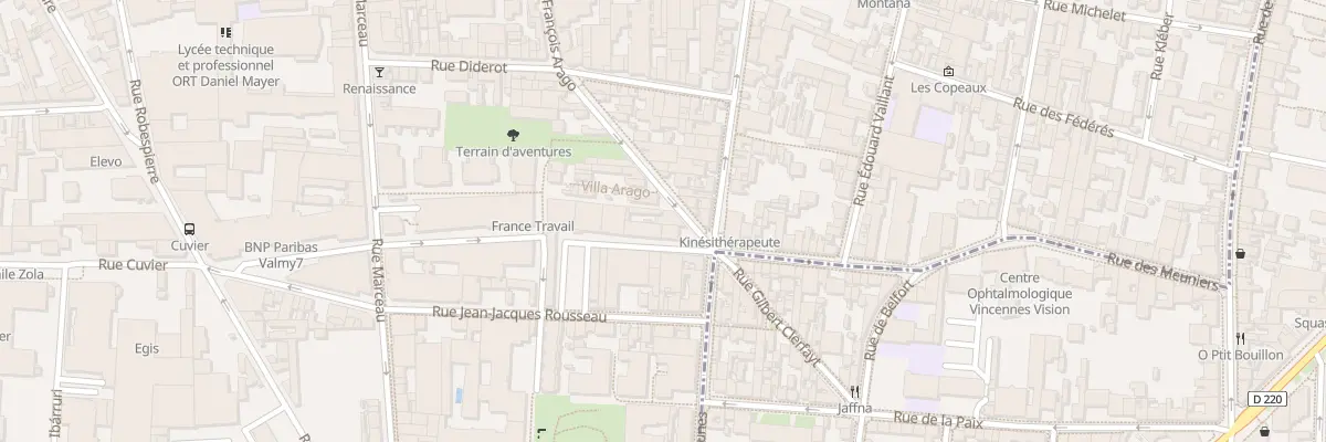 Plan du 106 Rue Francois Arago à Montreuil