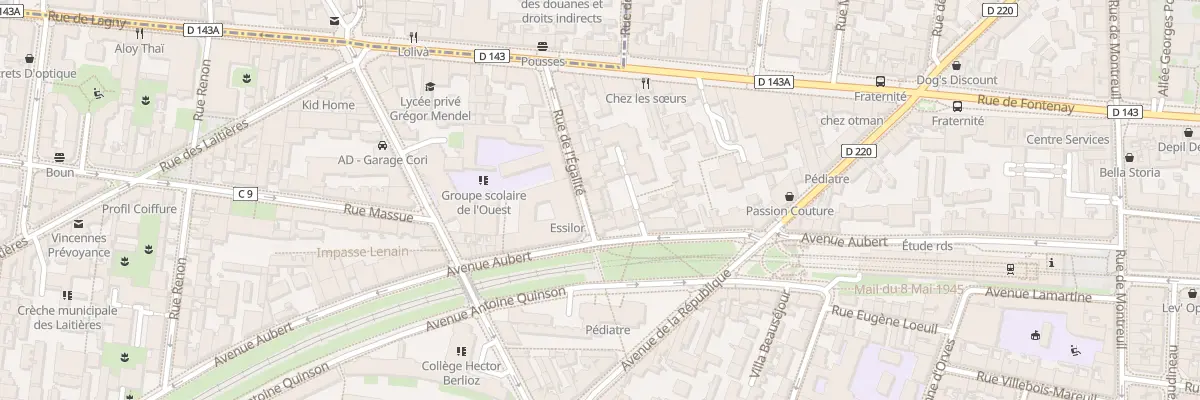 Plan du 4 Rue de l’Egalité à Vincennes