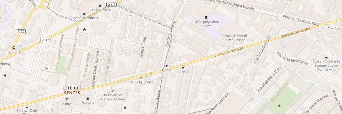 Plan du 112 Av de Verdun à Romainville